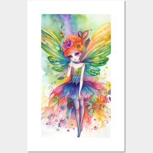 Bright Fairy in the Floral Garden Posters and Art